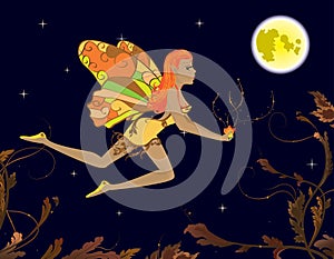 Fairy with magic flower