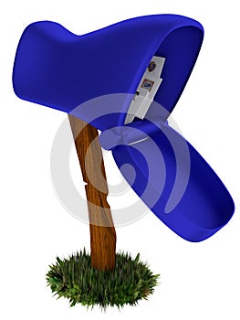 Fairy mailbox isolated on white background