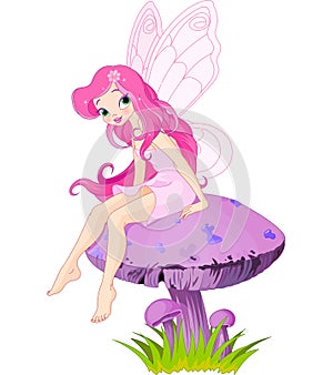 Fairy on the Mushroom photo