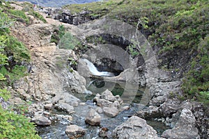 A fairy pool and waterfall