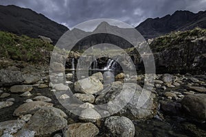 Fairy  pools on Isle of Skye, Scotland,UK