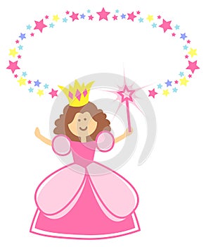Fairy Princess with Star Border/eps