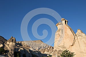 Fairy tale chimneys in Cappadocia,tourist attraction place