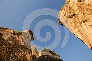 Fairy tale chimneys in Cappadocia,tourist attraction place