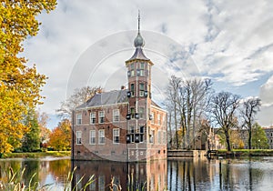 Fairy-tale Dutch castle Bouvigne in the autumn season