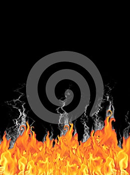 Fairy tale fire & smoke background