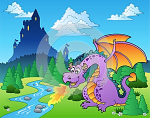 Fairy tale image with dragon 1