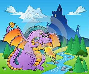 Fairy tale image with dragon 2