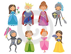 Fairy tale. King, Queen, Knights and Princesses