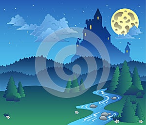 Fairy tale landscape at night 1