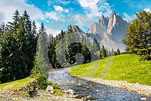 Fairy tale mountainous summer landscape