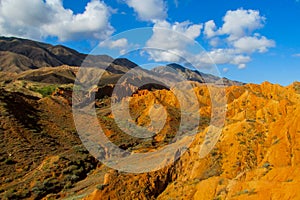 Fairy Tale rainbow canyon Skazka in Kyrgyzstan