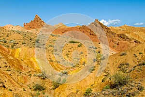 Fairy Tale rainbow canyon Skazka in Kyrgyzstan