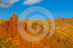 Fairy Tale rainbow canyon Skazka in Kyrgyzstan