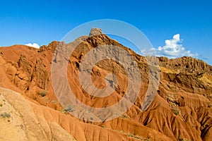 Fairy Tale rainbow canyon Skazka in Kyrgyzstan