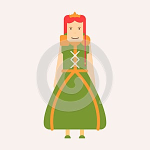 Fairy tale royalty princess isolated female character