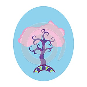 Fairy tree pink and purple