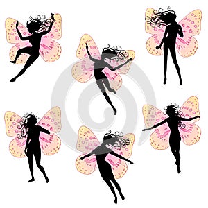 Fairy Wings Women Silhouettes