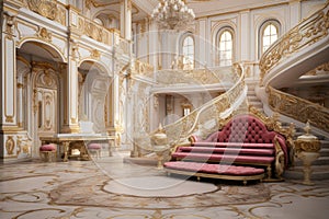 Fairytale Baroque Castle: Luxury and sophistication of interiors with luxurious carpets