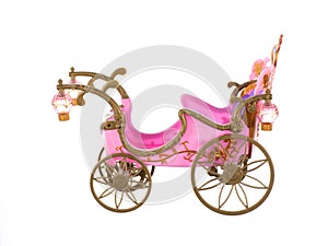 fairytale carriage isolated on white