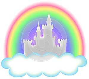 Fairytale Castle and Rainbow