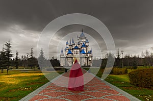Fairytale castle in Sazova Park, Eskisehir.Turkey.