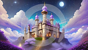 fairytale colored castle