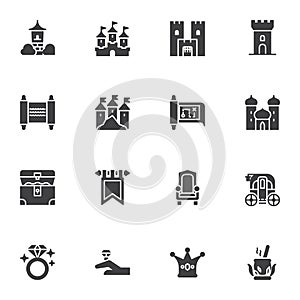 Fairytale, fantasy vector icons set