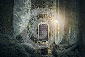 Fairytale forest house photo