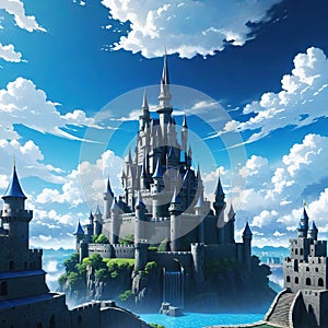 fairytale inspired castle anime photo