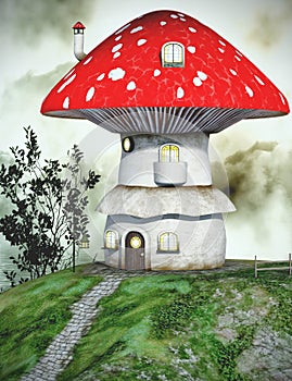 Fairytale mushroom house
