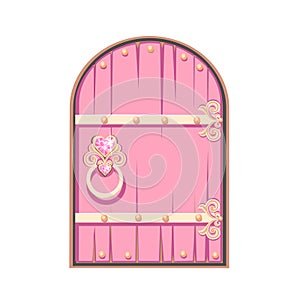 Fairytale pink door of a beautiful princess