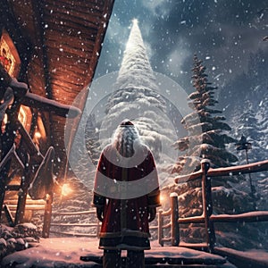 Fairytale santa claus.Christmas concept.Time of miracles.Background