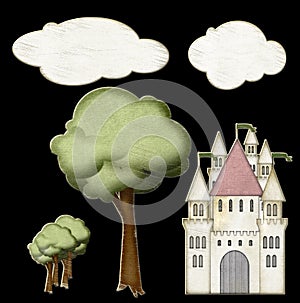 fairytale scene cutouts