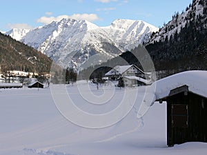 Fairytale winter landscape in southern Germany