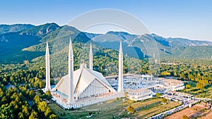 The Faisal Mosque is the largest mosque in Pakistan, located in the national capital city of Islamabad.