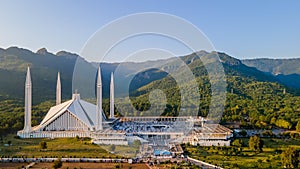 The Faisal Mosque is the largest mosque in Pakistan, located in the national capital city of Islamabad. photo