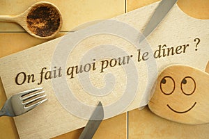 On fait quoi pour le dÃ®ner ?