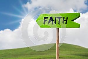 Faith arrow sign