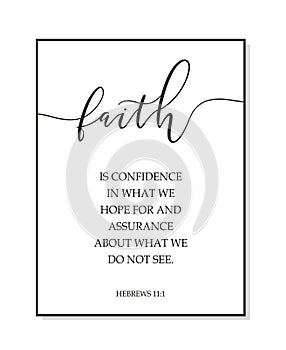 Faith. Bible quote. Poster wall art sign bedroom.