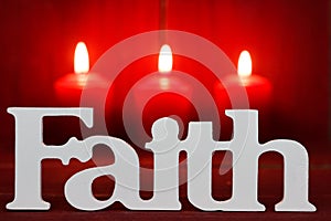 Faith with Christmas candles
