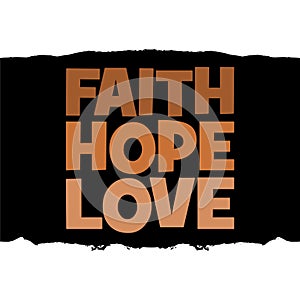 Faith, Hope, Love icon isolated on white background