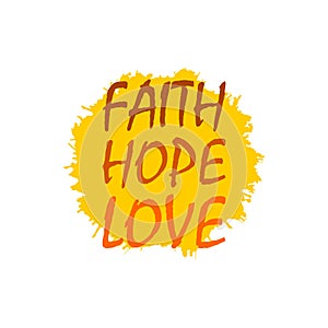 Faith, Hope, Love icon isolated on white background