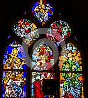 Faith Love Hope Jesus Stained Glass De Krijtberg Amsterdam Netherlands