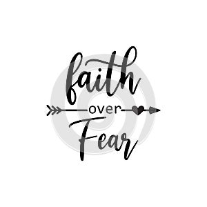 Faith quote lettering typography