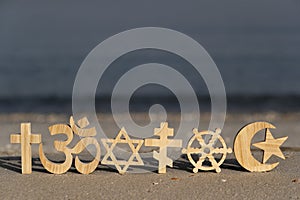 Faith and religion. Interfaith symbols