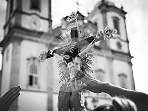Faithful celebrate the last Friday of the year at Senhor do Bonfim Church. Salvador, Bahia, Brazil