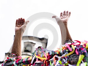 Faithful celebrate the last Friday of the year at Senhor do Bonfim Church. Salvador, Bahia, Brazil