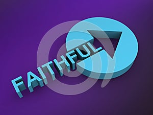 faithful word on purple