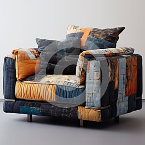 Faiz Bhai\'s Patchwork Sofa: Detailed Hyperrealism With A Comfycore Twist